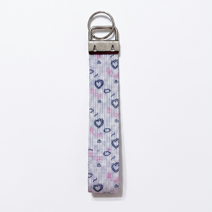 Light Purple Hearts keychain